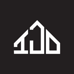 IJO letter logo design on Black background. IJO creative initials letter logo concept. IJO letter design. 