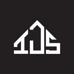 IJS letter logo design on Black background. IJS creative initials letter logo concept. IJS letter design. 