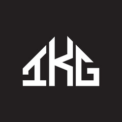 IKG letter logo design on Black background. IKG creative initials letter logo concept. IKG letter design. 