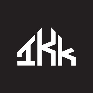 IKK letter logo design on Black background. IKK creative initials letter logo concept. IKK letter design. 
