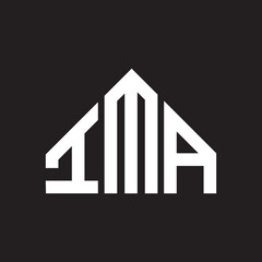 IMA letter logo design on Black background. IMA creative initials letter logo concept. IMA letter design. 
