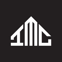 IMC letter logo design on Black background. IMC creative initials letter logo concept. IMC letter design. 