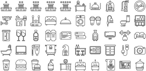 icon set of hotel