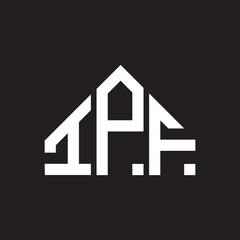 IPF letter logo design on Black background. IPF creative initials letter logo concept. IPF letter design. 