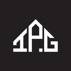IPG letter logo design on Black background. IPG creative initials letter logo concept. IPG letter design. 