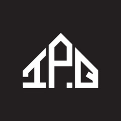 IPQ letter logo design on Black background. IPQ creative initials letter logo concept. IPQ letter design. 