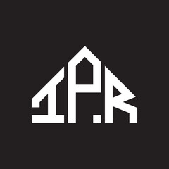 IPR letter logo design on Black background. IPR creative initials letter logo concept. IPR letter design. 