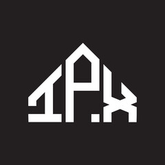 IPX letter logo design on Black background. IPX creative initials letter logo concept. IPX letter design. 