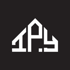 IPY letter logo design on Black background. IPY creative initials letter logo concept. IPY letter design. 