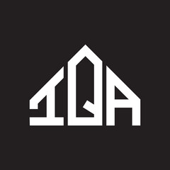 IQA letter logo design on Black background. IQA creative initials letter logo concept. IQA letter design. 