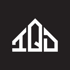 IQD letter logo design on Black background. IQD creative initials letter logo concept. IQD letter design. 