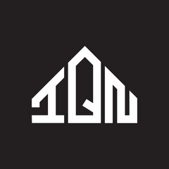 IQN letter logo design on Black background. IQN creative initials letter logo concept. IQN letter design. 