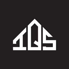 IQS letter logo design on Black background. IQS creative initials letter logo concept. IQS letter design. 