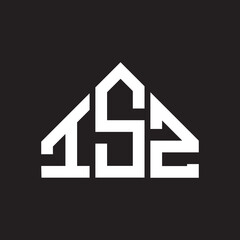 ISZ letter logo design on Black background. ISZ creative initials letter logo concept. ISZ letter design. 