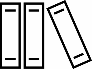 Icon illustration of Book outline on transparent background.