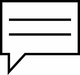 Obraz premium Icon illustration of Speech Bubble icon outline on transparent background.