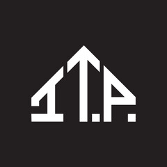 ITP letter logo design on Black background. ITP creative initials letter logo concept. ITP letter design. 