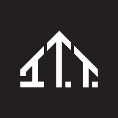 ITT letter logo design on Black background. ITT creative initials letter logo concept. ITT letter design. 