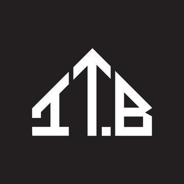 ITB letter logo design on Black background. ITB creative initials letter logo concept. ITB letter design. 