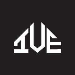 IVE letter logo design on Black background. IVE creative initials letter logo concept. IVE letter design. 
