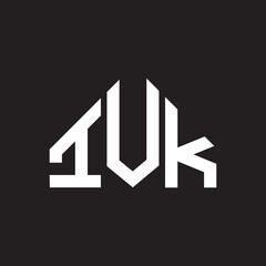 IVK letter logo design on Black background. IVK creative initials letter logo concept. IVK letter design. 
