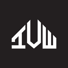 IVW letter logo design on Black background. IVW creative initials letter logo concept. IVW letter design. 
