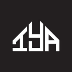IYA letter logo design on black background. IYA creative initials letter logo concept. IYA letter design. 
