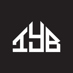 IYB letter logo design on black background. IYB creative initials letter logo concept. IYB letter design. 