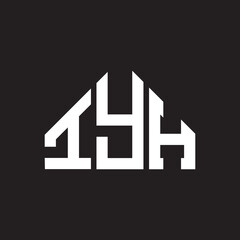IYH letter logo design on black background. IYH creative initials letter logo concept. IYH letter design. 