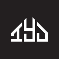 IYJ letter logo design on black background. IYJ creative initials letter logo concept. IYJ letter design. 