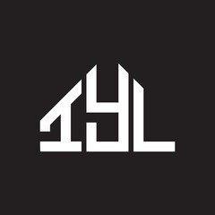 IYL letter logo design on black background. IYL creative initials letter logo concept. IYL letter design. 