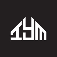 IYM letter logo design on black background. IYM creative initials letter logo concept. IYM letter design. 