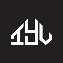 IYU letter logo design on black background. IYU creative initials letter logo concept. IYU letter design. 