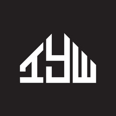 IYW letter logo design on black background. IYW  creative initials letter logo concept. IYW letter design.