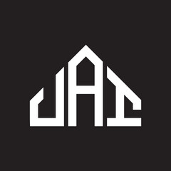 JAI letter logo design on black background. JAI creative initials letter logo concept. JAI letter design. 