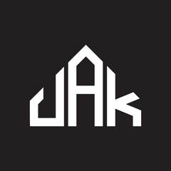 JAK letter logo design on black background. JAK creative initials letter logo concept. JAK letter design.  - obrazy, fototapety, plakaty