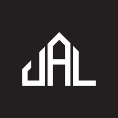 JAL letter logo design on black background. JAL creative initials letter logo concept. JAL letter design. 