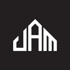 JAM letter logo design on black background. JAM  creative initials letter logo concept. JAM letter design.