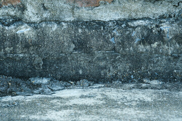 Close up shot the dirty stone ground and rough surfaces, texture and background.