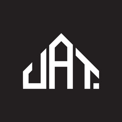 JAT letter logo design on black background. JAT creative initials letter logo concept. JAT letter design. 