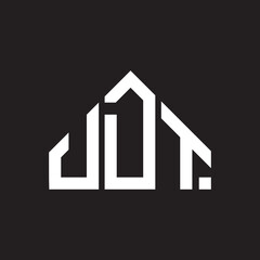 JDT letter logo design on black background. JDT creative initials letter logo concept. JDT letter design. 