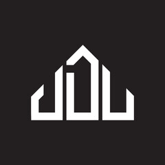JDU letter logo design on black background. JDU  creative initials letter logo concept. JDU letter design.
