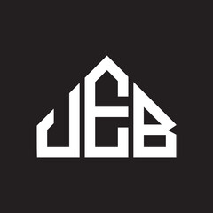 JEB letter logo design on black background. JEB creative initials letter logo concept. JEB letter design. 
