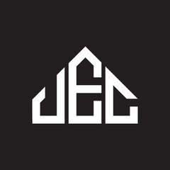 JEC letter logo design on black background. JEC creative initials letter logo concept. JEC letter design. 