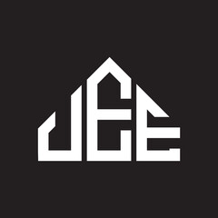 JEE letter logo design on black background. JEE creative initials letter logo concept. JEE letter design. 