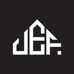 JEF letter logo design on black background. JEF creative initials letter logo concept. JEF letter design. 
