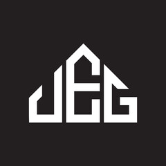JEG letter logo design on black background. JEG creative initials letter logo concept. JEG letter design. 