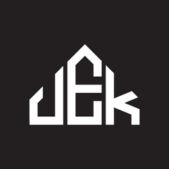 JEK letter logo design on black background. JEK creative initials letter logo concept. JEK letter design. 