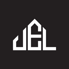 JEL letter logo design on black background. JEL creative initials letter logo concept. JEL letter design. 
