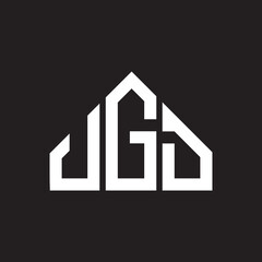 JGD letter logo design on black background. JGD  creative initials letter logo concept. JGD letter design.